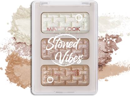 MATTLOOK Stoned Vibes 3 Baked Highlighter Lightweight Baked Powder with Vitamin-E Palette Highlighter