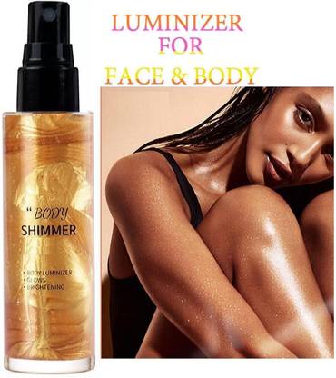 Arcanuy Shimmer Glow Body Bronzer golden Spray Highlighter