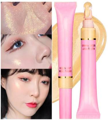 Emijun Makeup Gold Liquid Face Eye Body Liquid Highlighter Concealer Glow