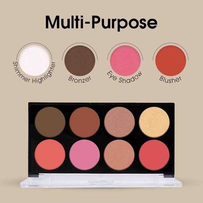 CATERINACHIARA Matte Blusher Palette with Shimmery Highlighter & Contour