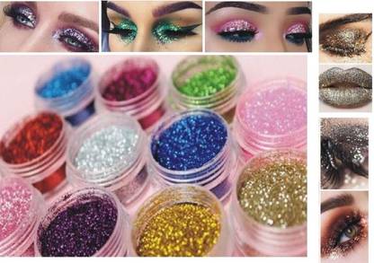AMOSFIA 25 Mixed Color Glitter Mineral Eyeshadow Highlighter