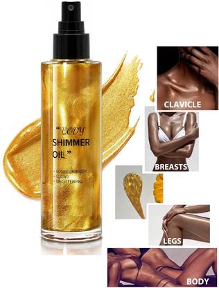 tanvi27 Shiny Glow Illuminating Bronzing Gold Face & Body Highlighting Spray