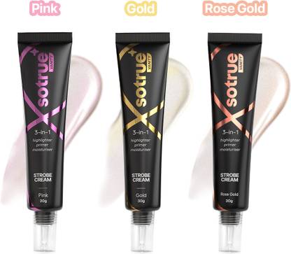 Sotrue Strobe Cream Combo-30g each| Instant Illumination|Primer+Moisturizer+ Highlighter