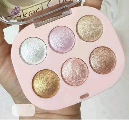 Yuency 4 Shades Baked Face Highlighter Palette  Highlighter