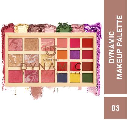 MATTLOOK Dynamic 12 Eyeshadows + 9 Baked highlighters Colors Palette in Highlighters Highlighter