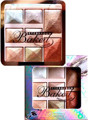 LOVE HUDA Waterproof HD 3 In 1 Baked 8 Color Blusher, Highlighter, Eyeshadow Palette Highlighter