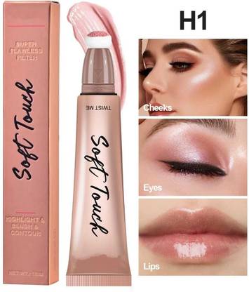 Cosluxe Liquid Highlighter Stick with Cushion Applicator, Long Lasting Natural Matte Highlighter