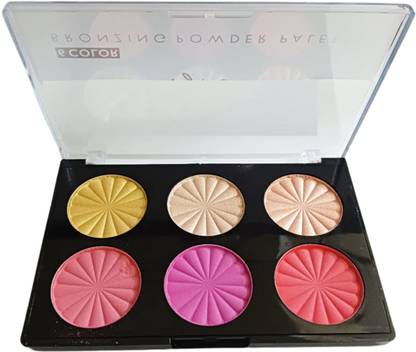 WECHARMERZ 6 Shade Illuminating Ultimate Glow Brick Highlighter Palette Blusher Highlighter