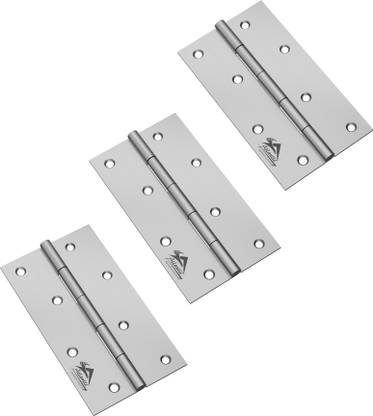 ATLANTIC Door Butt Hinges 4 Inch x 14 Gauge/2 mm Thickness (Stainless Steel, Satin Matt Finish, Pack of 3 Piece) Butt/Mortise Hinge
