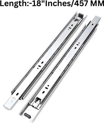 Budwill STAINLSS STEEL TELESCOPIC CHANNEL (Size:- 18" inch, 1 Pair) Strap Hinge