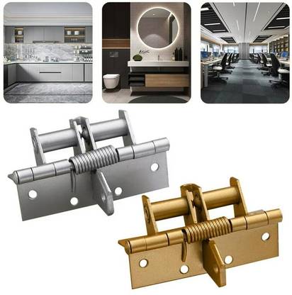 Harvic 3 in 1 Automatically Door Hinge Lock, 90 Degrees Positioning Spring Hinge Self Closing Hinge