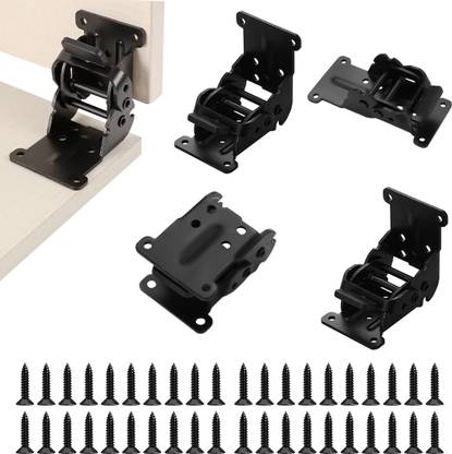 HASTHIP Folding Table Bracket Hinge Set Self Lock 90 Degree Self Closing Hinge