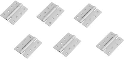 PRECISTO Door Spring Hinges Brass Silver Satin Finish 4 Inch Soft Close Door Hinge Self Closing Hinge