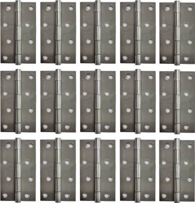 Circle Door Butt Hinges 5 inch x 14 Gauge|2 mm Thickness |S.S MAT Finish| PACK OF 15| Butt/Mortise Hinge