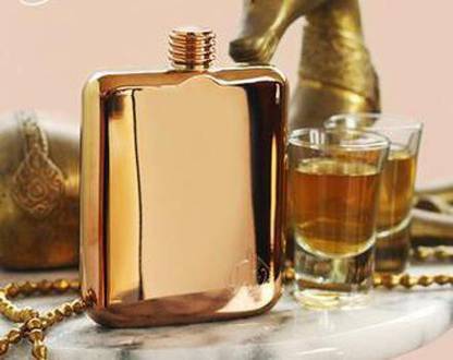 play run High Quality Golden Alcohol Mini Wine Decanter, Portable Wine Pot, Metal Stainless Steel Hip Flask Stainless Steel Hip Flask