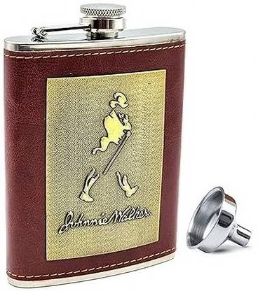 Nexshop ™ 1004 Brown With Pocket Liquor Bottle Wine Whiskey Alcohol Drinks Stainless Steel Hip Flask