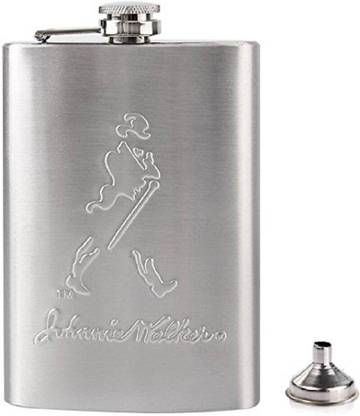 BLASTOISE Leak Proof Silver Stainless Steel Hip Flask for Alcoholic Drink Storage Model STAINLESS STEEL Hip Flask