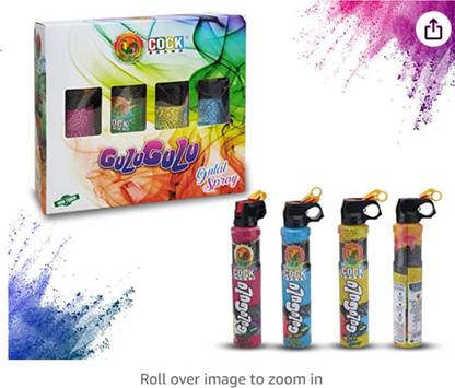 SARP COCK gulu gulu gulal spray Holi Color Powder Pack of 4
