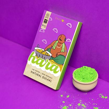 Phool Holi Color Green Pocket Holi Color Powder Pack of 1