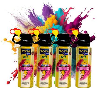DecorHouse Premium Tota Thunder Blaster Holi Gulal Spray Holi Color Holi Color Powder Pack of 4