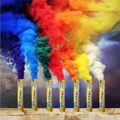 Govind Holi (Pack of 15) Color smoke,Color fog for Events, Parties,Holi gulal Holi Color Powder Pack of 15
