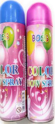 HE Products Boss Color Snow Spray 600ml Holi Color Paste Pack of 2