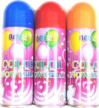 Priyankish Holi Colour Snow Spray Pack of 3 Holi Color Paste Pack of 1