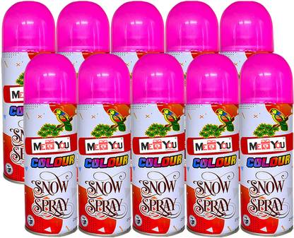 ME&YOU Non-Harmful Holi Snow Spray for Family Enjoyment! Holi Color Paste Pack of 10
