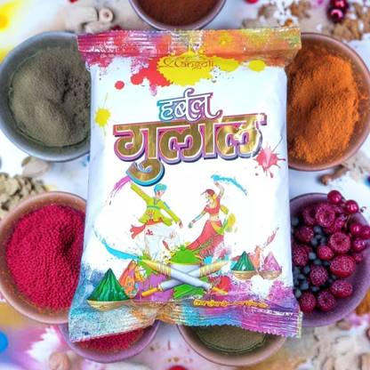 RANGOLI Scented Herbal and Skin Friendly Holi Color Powder Pack of 5