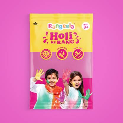 Rangeela Radiant Pink, Holi Ke Rang Colours Non Toxic, Easily Washable & Safe on Skin Holi Color Powder Pack of 1