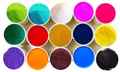 TREDWERE Diwali Rangoli Colour Powder Woman No.1 Choice (100 Gm Each Packet) Holi Color Powder Pack of 15