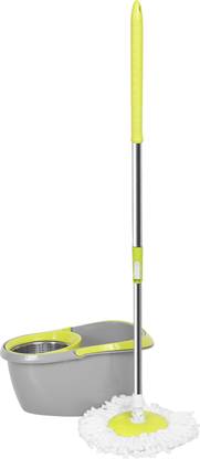 Glancing Effortless Cleaning: Steel Wringer Mop, Bucket, and Two Refills Mop Set
