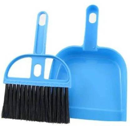Dabster Mini Dustpan With Brush Broom Set For Multipurpose Cleaning - 2 Pcs Plastic Dustbin
