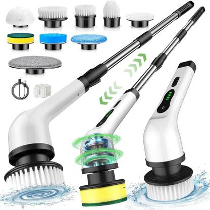 BRONTIX Cordless Electric Spin mop floor cleaning machine bathroom Cleaning Brush
