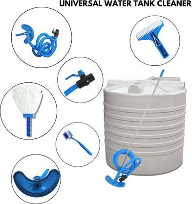 HANBAAZ Water Tank Cleaner for Home Universal Edition -1000 Litres Cleaning Brush, Mop Set