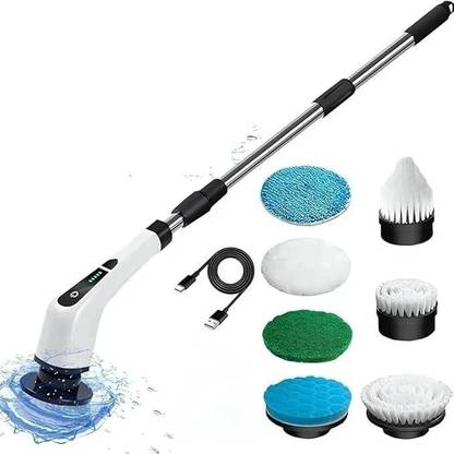 SHOPOGENIX 9-in-1 Cordless Electric Spin Mop Floor Cleaning Machine Cleaning Brush