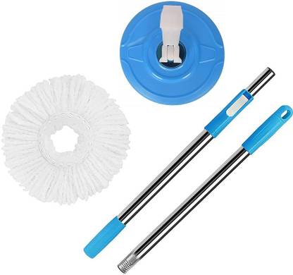 ARYANIL Stainless Steel Extendable Mop Rode Stick Only with 1 Refill Mop Head and Rod