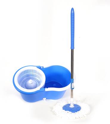 Qozent New Mops household durable microfiber floor cleaner mop (With 2 Refill) Wet & Dry Mop