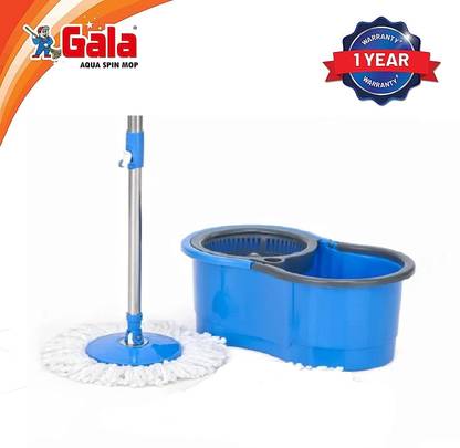 GALA Spin Mop Prime Bucket Floor Cleaning and Mopping System 1 Microfiber Refill Head and Refill