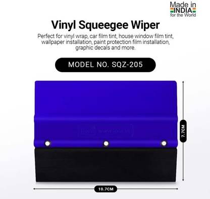 Vinylzone Vinyl Wrap Applicator Double Edge Squeegee | One Side Rubber Edge1-A1 Cleaning Wipe
