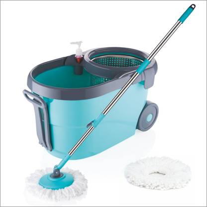 Flipkart SmartBuy Bucket Spin Mop Floor Cleaning and Mopping System,2 Microfiber Refills Wet & Dry Mop