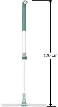 Paper Wings Silicon Floor Wiper Long Handle 180 Degree Rotating Squeegee Broom Floor Wiper Wipes