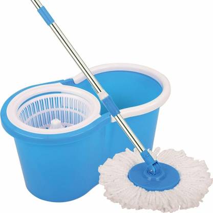 Majron 360 Degree Spin Easy Clean Floor Mop Bucket with Microfiber Head Mop Set Mop Set