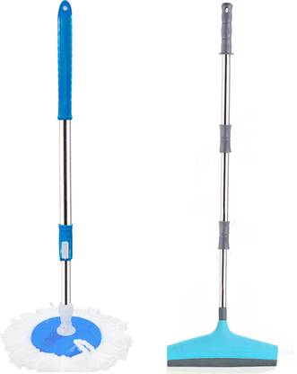 THUNDER FIT START FRESH Classic Mop Stick + Floor Wiper, Easy to Use for All Floors -A2 Bucket, Floor Wiper, Mop Refill, Mop, Mop Set