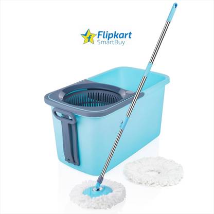Flipkart SmartBuy HOME CLEANING MOP SET 360 CLEANING MOP SET COMES WITH 2 MICROFIBER REFILL Bucket, Mop, Mop Set