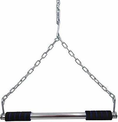 amco 0.9 kg Steel Pull Up/Chin up Bar, Heavy Duty Rod with Thick Chain Hanging Rod Pull Up Home Gym Combo