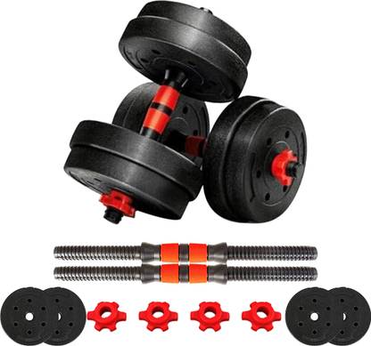 Powermax Fitness 24 kg PDS-20+ Dumbbell Set with Non-Slip Grip for Home Use Home Gym Combo