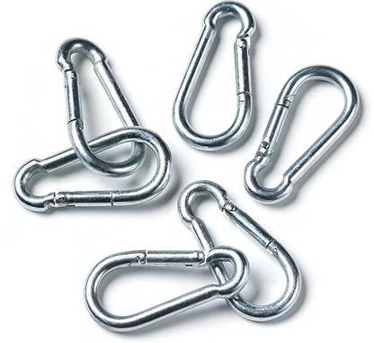 FSENTERPRISES 0.6 kg Snap Hook 8mm (Pack of 6) Heavy Duty Safety Lock Cable Attachment Home Gym Combo