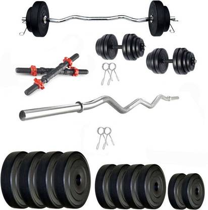 NSP 40 kg 50kg PVC with 3ft Rod and Home Gym Combo Home Gym Combo