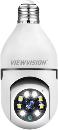 Viewvision AT-STB 3MP Full HD (1296p) Smart Bulb (360°) PTZ Night Vision 2-Way-Talk Wi-Fi Security Camera